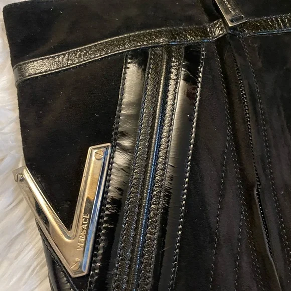 Versace suede knees heels boots - Picture 3 of 7